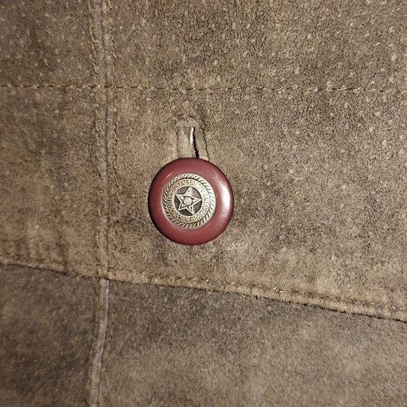 Vintage 100% Sweded Leather Vest Western Excelled Leather International M - Picture 8 of 8